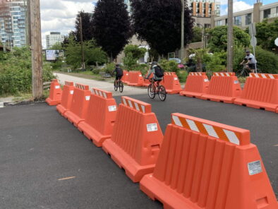 Barricades Bike Lane